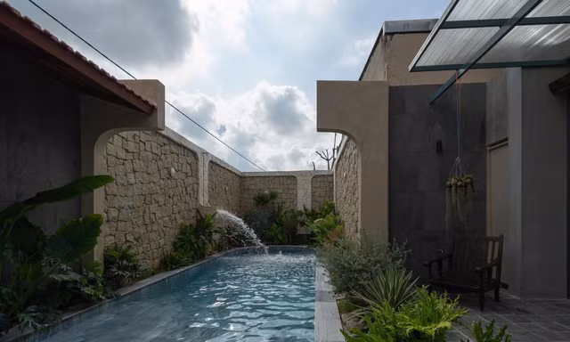 Thiết kế nhà phố 400m2 có hồ bơi