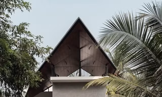 Tận dụng đất hình thang làm nhà mở nhiều hướng