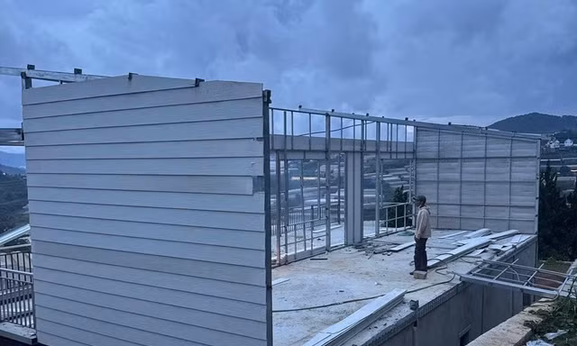 Một công trình xây dựng trái phép trên đường Tập Đoàn 1.