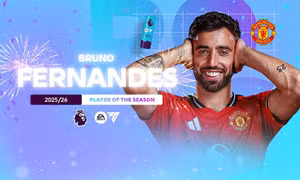 Bruno Fernandes giật giải Cầu thủ xuất sắc nhất Ngoại hạng Anh