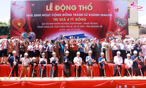 Mailisa khởi công xây dựng nhà sinh hoạt cộng đồng tránh lũ 4 tỷ đồng tại Quảng Trị