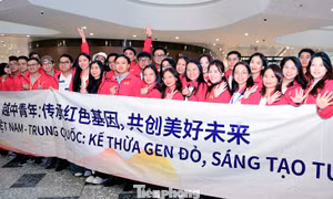 200 đại biểu thanh niên Việt Nam tham dự hoạt động Hành trình đỏ nghiên cứu, học tập tại Trung Quốc