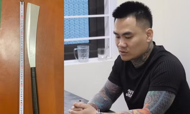 Tạm giữ hình sự đối tượng cầm dao xông vào quán cà phê chém người