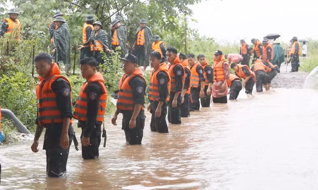 Thái Nguyên: Nước sông dâng nhanh, sạt lở, ngập úng nhiều nơi 