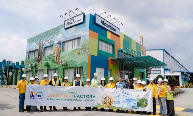 Nhà máy AkzoNobel tại Bình Dương chính thức nhận chứng chỉ LEED Gold từ Hội đồng Công trình Xanh Hoa Kỳ