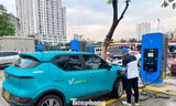 Cận cảnh các trạm sạc xe điện ở bến xe Hà Nội bắt đầu phục vụ người dân