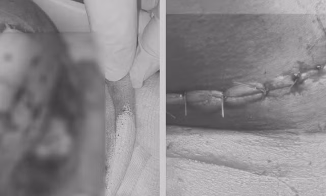Đi xe máy bị tre ven đường cứa sâu vào cổ