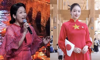 Mỹ Linh cất cao giọng hát 'chuẩn diva' và Hoa hậu Thanh Thủy diện áo dài cùng quảng bá văn hóa Việt tại 'Expo 2025'