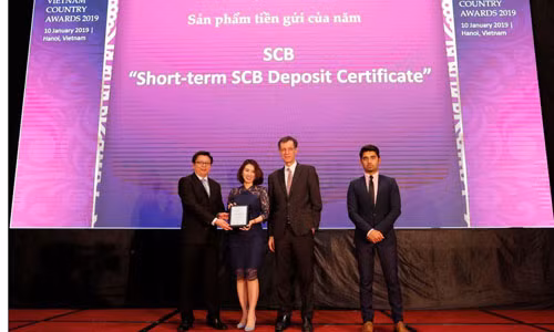 Chứng chỉ tiền gửi SCB liên tiếp nhận được các giải thưởng uy tín