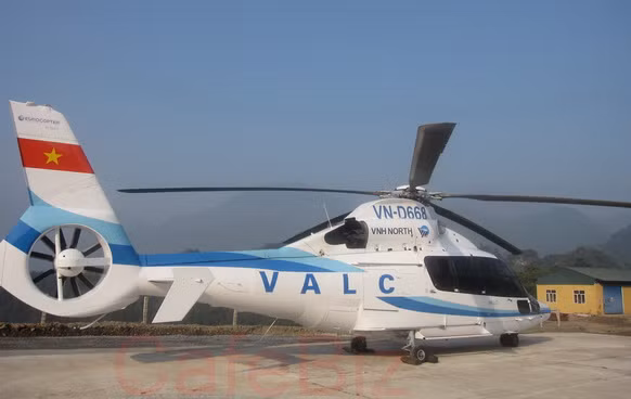 Chiếc trực thăng VN-D668 của ông Trần Đình Long.