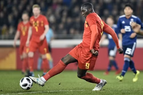 Lukaku ghi nhiều bàn nhất tuyển Bỉ khi mới 24 tuổi. Ảnh: AFP.