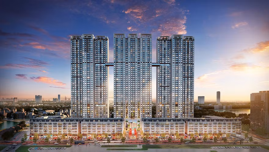 Giá đất tại các tuyến đường 2 trục chính tăng cao (Ảnh minh họa: dự án The Terra - An Hưng, Hà Đông)