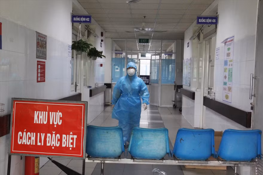 Khu vực cách ly các trường hợp nghi ngờ nhiễm virus corona tại Khoa Y học nhiệt đới, bệnh viện Đà Nẵng