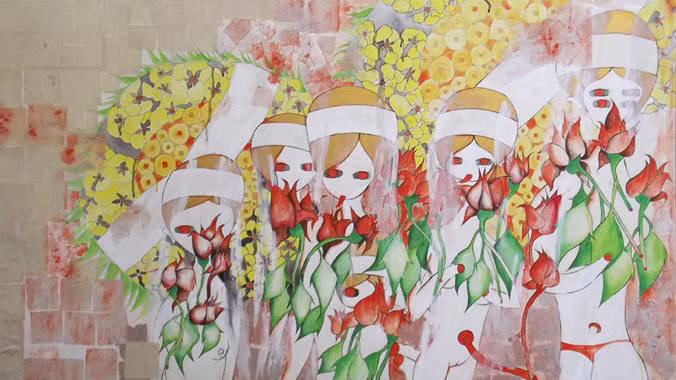 “Hoa hồng”- tranh của Nguyễn Khánh Toàn.