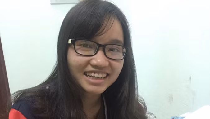 Nguyễn Ngọc Ly, sinh viên năm thứ 3, Khoa Giáo dục đặc biệt, ĐH Sư phạm 1 Hà Nội.