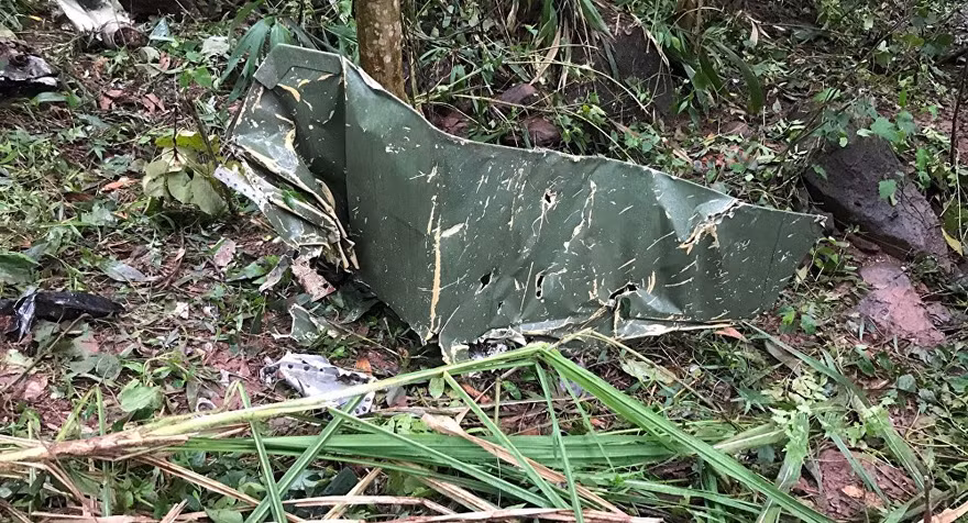 Hiện trường máy bay Su-22 gặp nạn.