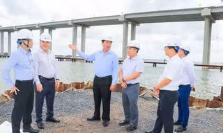 Cầu Đại Ngãi 1 đạt hơn 63% khối lượng, phấn đấu thông tuyến trong năm 2027