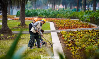 Công viên hồ điều hòa Mai Dịch 'thay áo mới' sau phản ánh xuống cấp