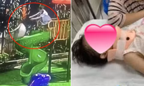 Vụ bé gái bị đẩy ngã từ cầu trượt gây tranh luận trên mạng xã hội