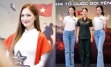 Á hậu Trần Ngọc Châu Anh diện quân phục tại thảm đỏ sự kiện Sao Nhập Ngũ 2025