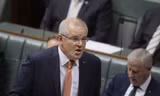 Thủ tướng Úc Scott Morrison phát biểu trước quốc hội Úc hôm 4/7. (Ảnh: AP)
