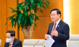Chủ tịch Quốc hội Vương Đình Huệ phát biểu tại Phiên họp thứ 8 Uỷ ban Thường vụ Quốc hội