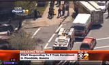 Hiện trường vụ tai nạn tàu điện ngầm ở New York sáng 2/5. Ảnh: Reuters