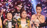 Giây phút đăng quang của Nguyễn Thiện Nhân. Cô bé vỡ òa trong nước mắt vì hạnh phúc.