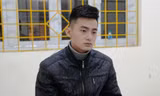 Phạm Hoàng Phúc tại cơ quan công an -Ảnh: CB