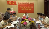 Quang cảnh kỳ họp của Ủy ban Kiểm tra Tỉnh ủy Lạng Sơn xem xét, kỷ luật cán bộ, đảng viên vi phạm. 