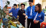 Tuổi trẻ Lạng Sơn hào hứng với sản vật riêng có của quê hương -Ảnh: Duy Chiến 