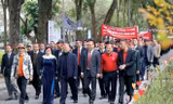 Đoàn tham gia diễu hành Chủ nhật Đỏ lần thứ XI - 2019 tại trường Đại học Bách khoa Hà Nội. Ảnh: Như Ý