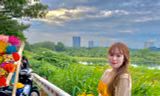 Sinh viên Làng Đại học Thủ Đức 'đu trend' chụp ảnh xe hoa mùa Thu Hà Nội