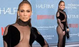 Jennifer Lopez sexy táo bạo với đầm xuyên thấu