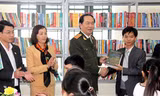 Chủ tịch nước khi còn là Bộ trưởng Bộ Công an đã đến thăm Trường THPT Kim Sơn B Ảnh: Thanh Huyền 
