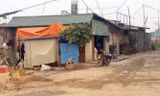 Những ngôi nhà xây dựng không phép ở bãi giữa sông Hồng. Ảnh: Trần Quý
