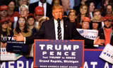 Ông Trump trong chiến dịch vận động tranh cử năm 2016