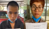 Thành và Giang tại cơ quan công an.