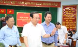 Bí thư Thành ủy TPHCM Nguyễn Văn Nên tại cùng cán bộ chủ chốt TP. Thủ Đức tại một hội nghị
