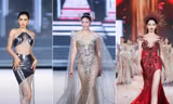Hà Kiều Anh sexy với váy xuyên thấu, không kém cạnh các đàn em khi tái xuất sàn catwalk