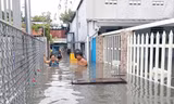 TPHCM: Mưa lớn đầu mùa, người dân 'chạy ngập'