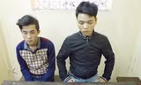 Hai đối tượng Bình và Tình tại cơ quan điều tra