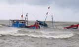 Tàu hàng đâm va với tàu cá 2 thuyền viên rơi xuống biển mất tích. Ảnh minh họa