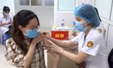 Tiêm thử nghiệm vắc xin Nano Covax giai đoạn 3 tại Học viện Quân y Ảnh: Mạnh Thắng