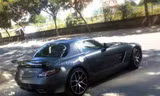 Chiếc Mercedes-Benz SLS AMG màu đen mờ vừa xuất hiện ở Sài Gòn. Ảnh: Carfresh. 