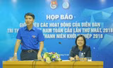 Bí thư T.Ư Đoàn Nguyễn Ngọc Lương và Uỷ viên Thường vụ T.Ư Đoàn, Phó Chủ tịch thường trực T.Ư Hội LHTN Việt Nam Nhuyễn Thị Thu Vân chủ trì họp báo