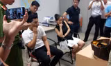Các đối tượng bị bắt giữ cùng tang vật.