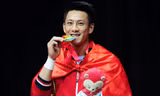 VĐV Wushu Trần Xuân Hiệp giành tấm HCV ngày 8/6. Ảnh: Anh Tuấn