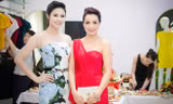 Ngọc Hân đọ vai trần gợi cảm bên cựu người mẫu Thúy Hằng.