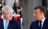 Thủ tướng Anh Boris Johnson và Tổng thống Pháp Emmanuel Macron. Ảnh: Reuters